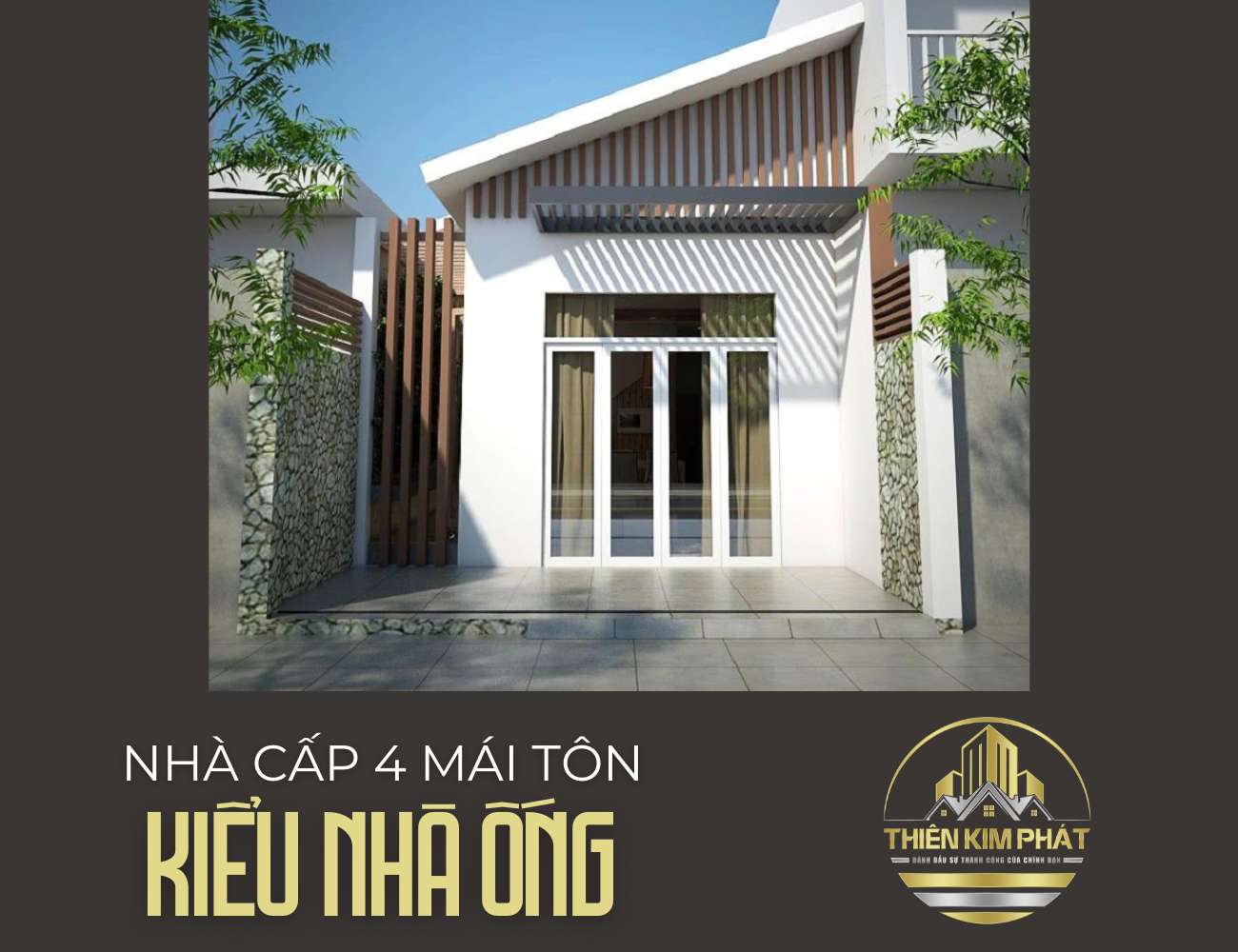 nhà cấp 4 mái tôn