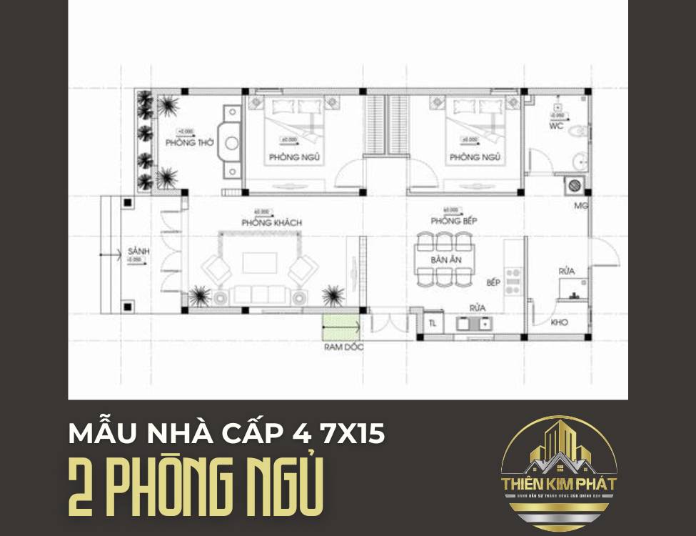 nhà cấp 4 7x15