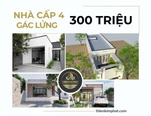 mẫu nhà cấp 4 gác lửng 300 triệu