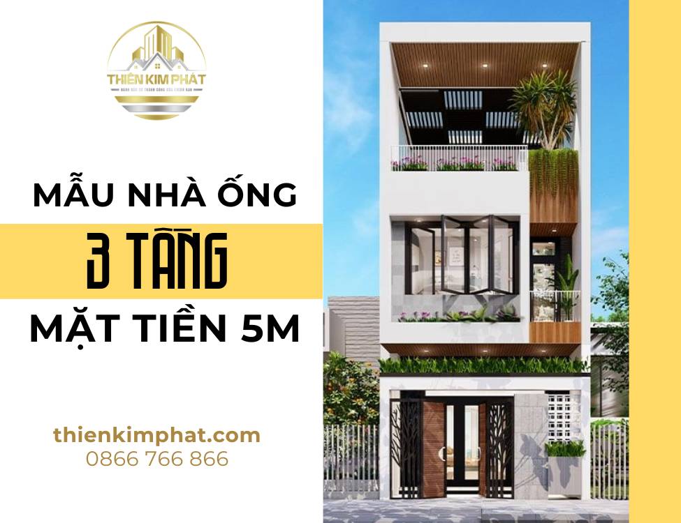 Mẫu nhà 3 tầng mặt tiền 5m