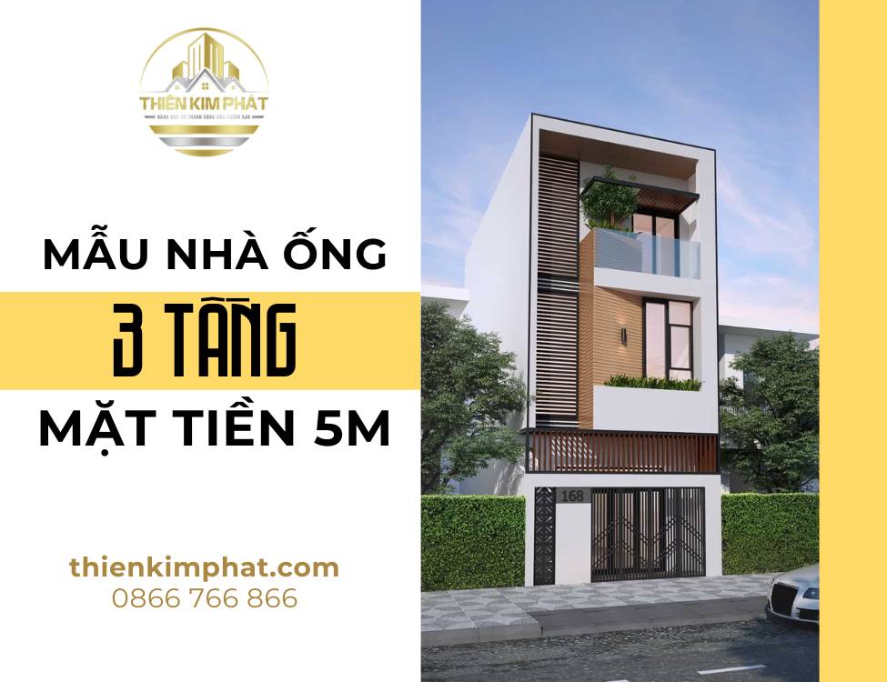 Mẫu nhà 3 tầng mặt tiền 5m