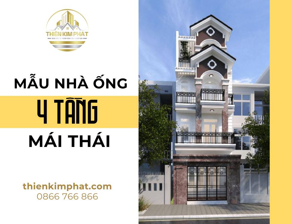 Nhà 4 phố tầng mái thái