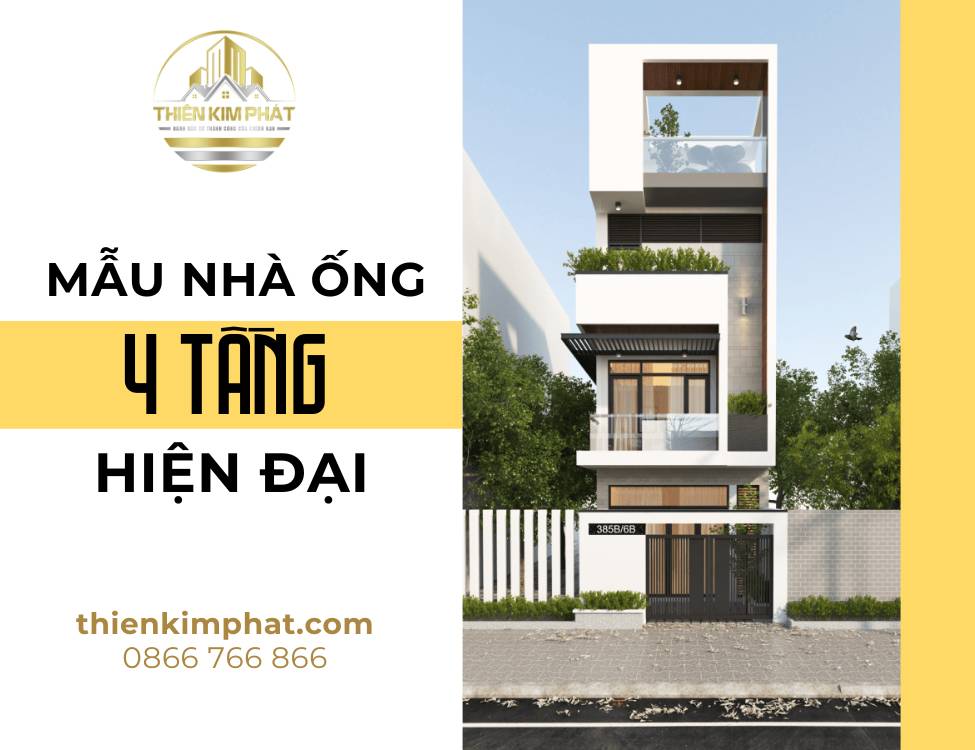 Nhà phố 4 tầng hiện đại