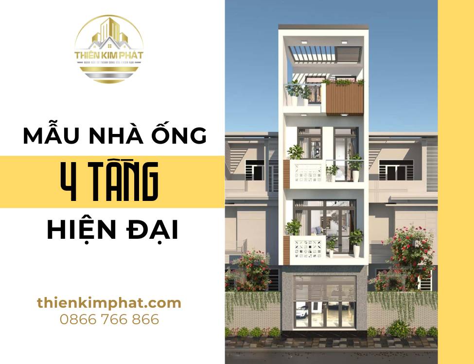 Nhà phố 4 tầng hiện đại