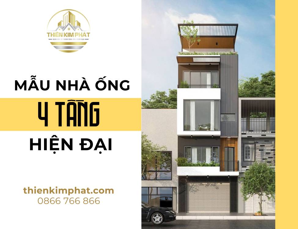 Nhà phố 4 tầng hiện đại