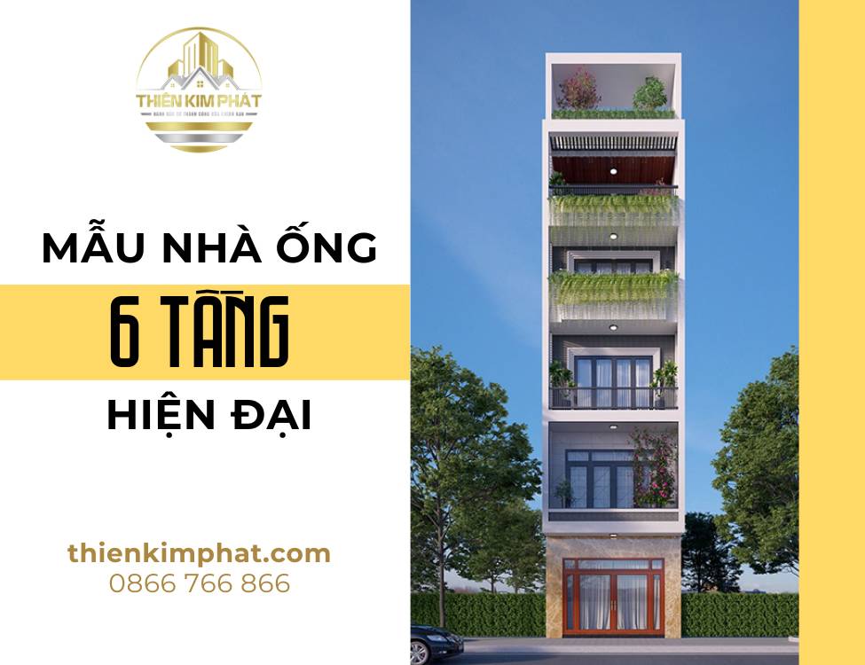 mẫu nhà ống 6 tầng