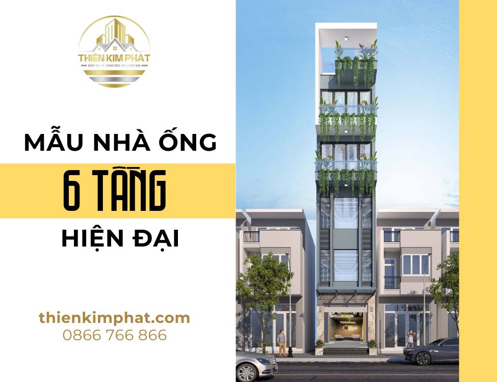 mẫu nhà ống 6 tầng