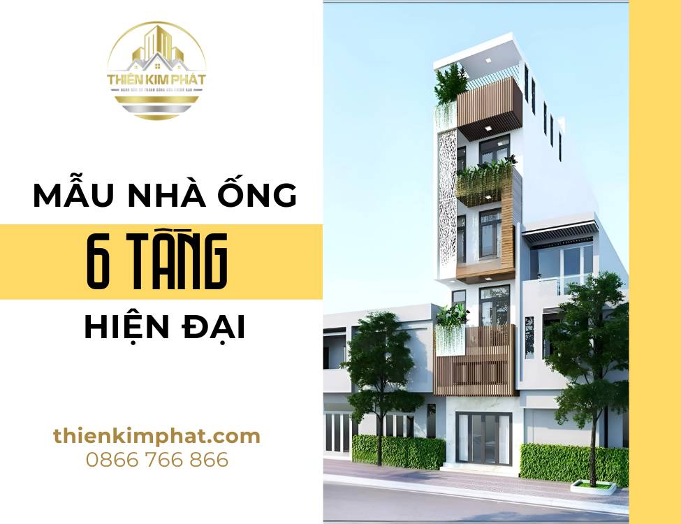 mẫu nhà ống 6 tầng