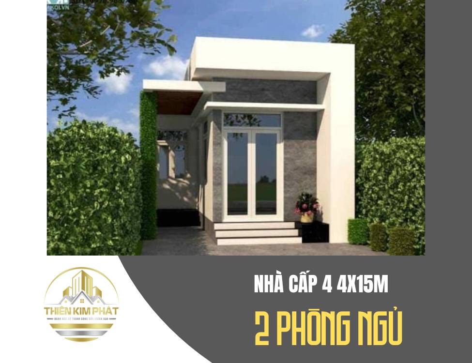 mẫu nhà cấp 4 4x15m