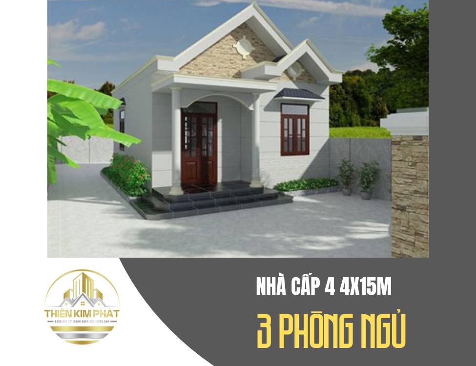 mẫu nhà cấp 4 4x15m