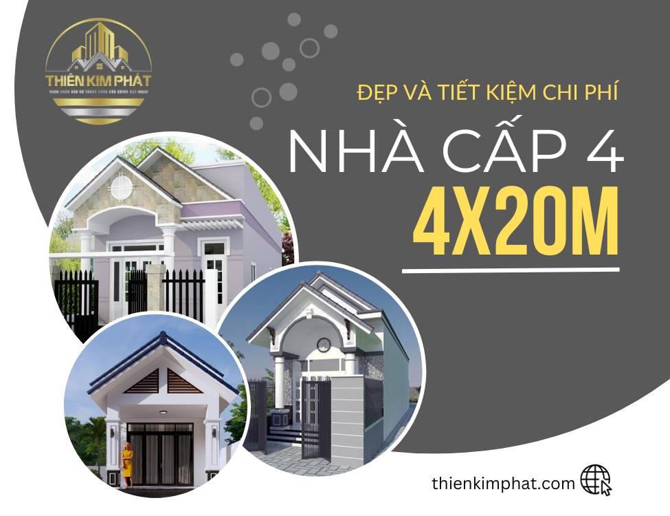 thiết kế nhà cấp 4 4x20m