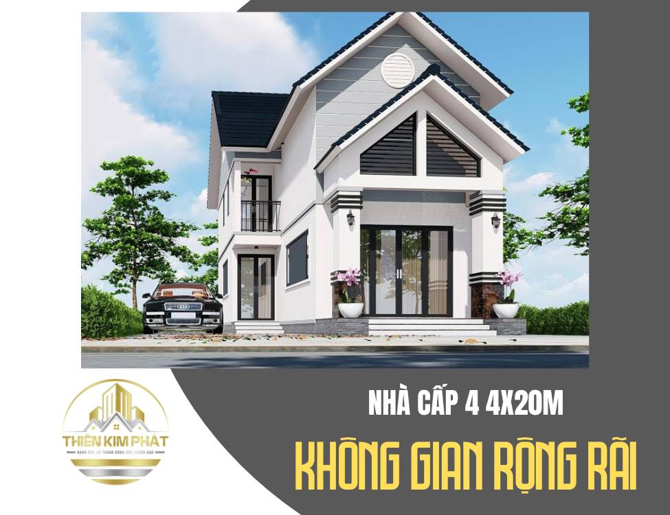 nhà cấp 4 4x20m