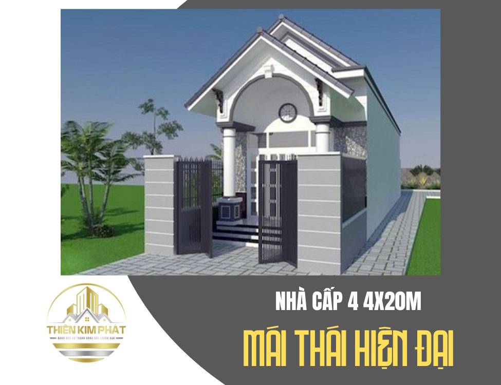 nhà cấp 4 4x20m