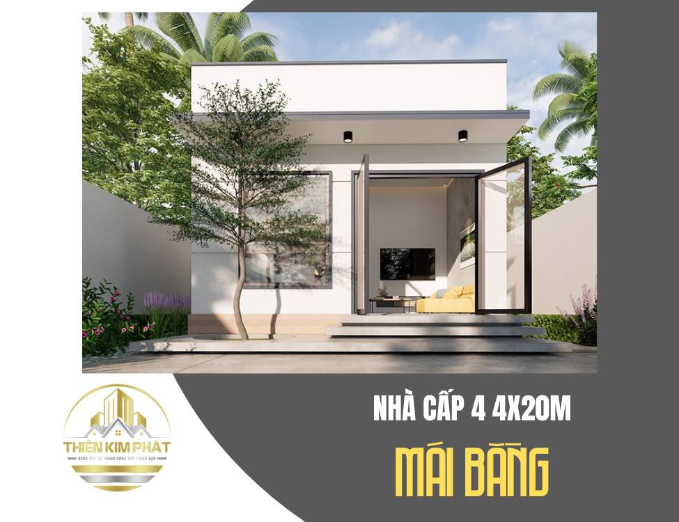 nhà cấp 4 4x20m