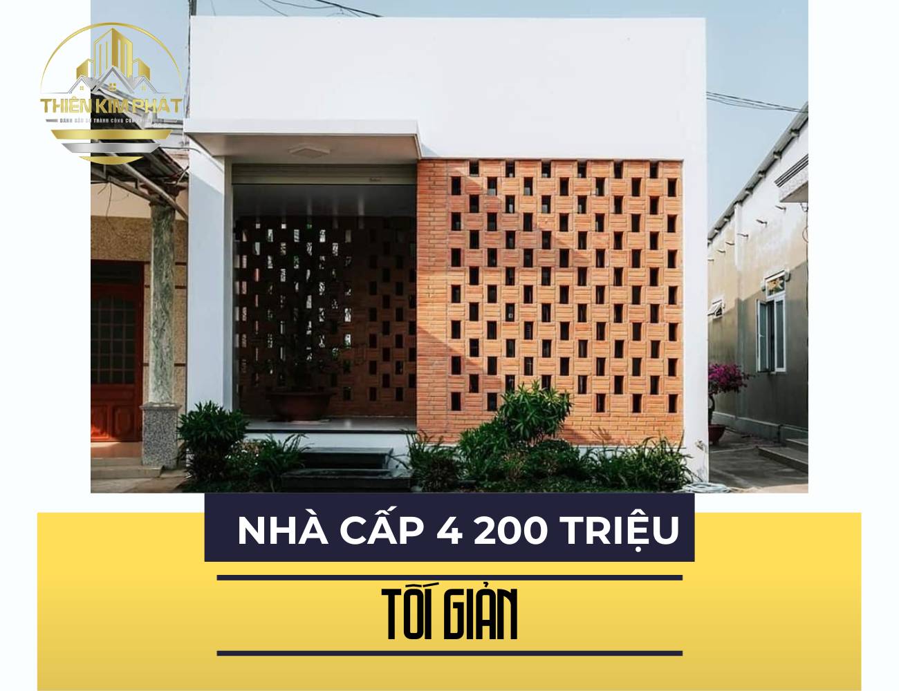 Nhà cấp 4 gác lửng 200 triệu tối giản