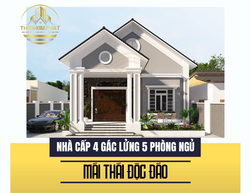 nhà cấp 4 gác lửng 5 phòng ngủ