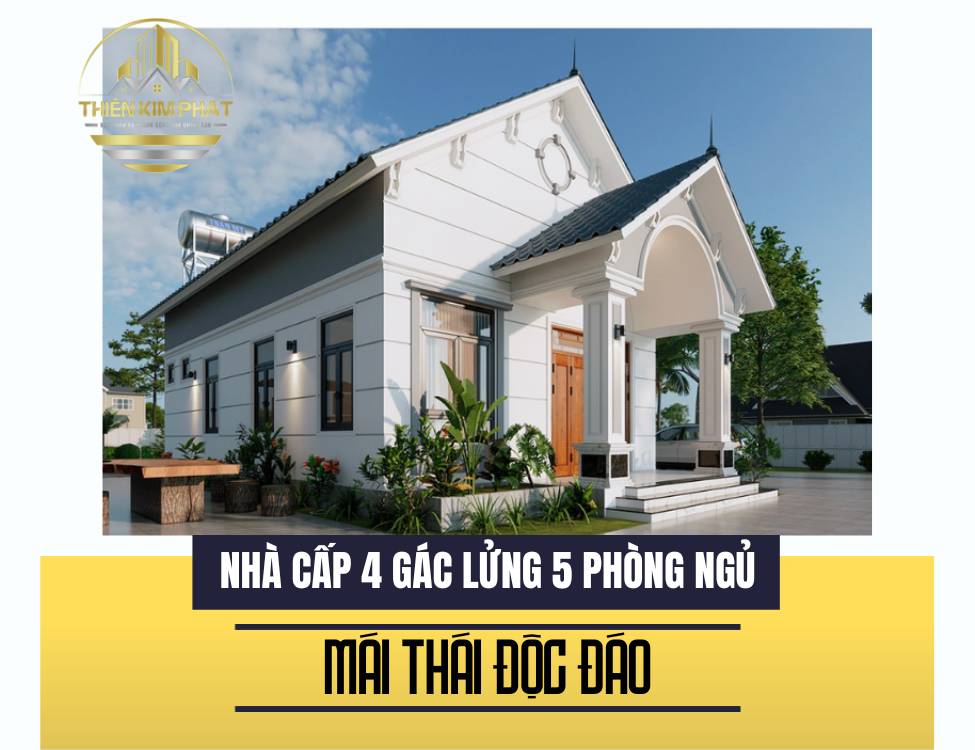 nhà cấp 4 gác lửng 5 phòng ngủ