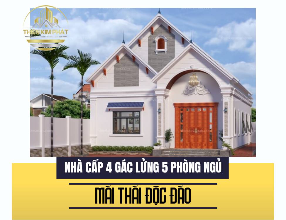 nhà cấp 4 gác lửng 5 phòng ngủ