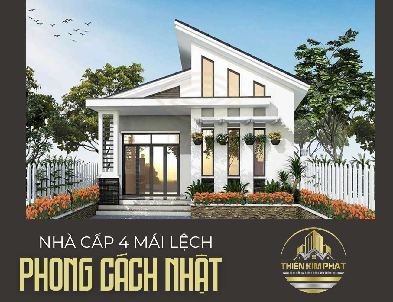 Nhà cấp 4 mái lệch