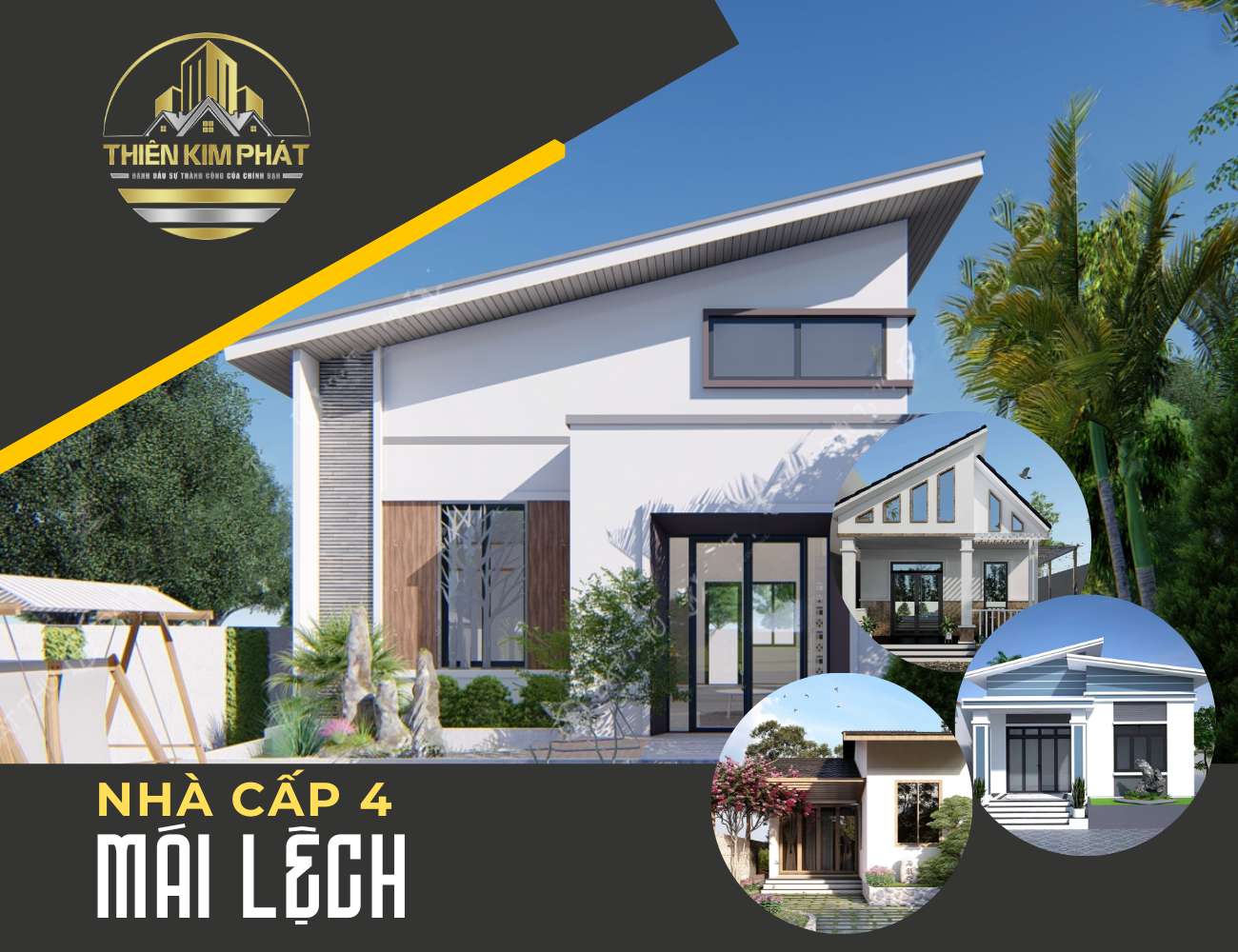 Nhà cấp 4 mái lệch