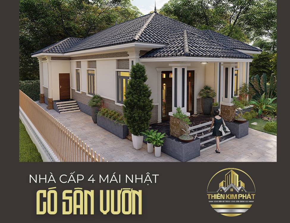 mái Nhật đẹp, có sân vườn