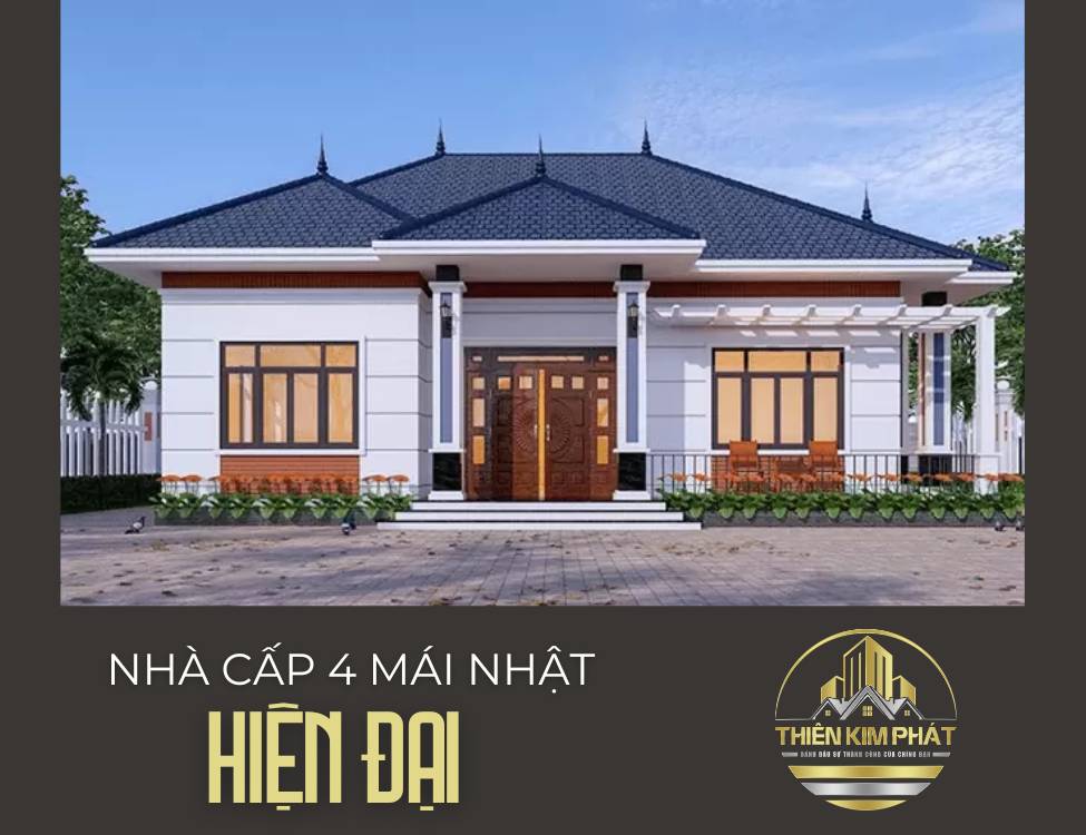 Nhà cấp 4 mái Nhật hiện đại