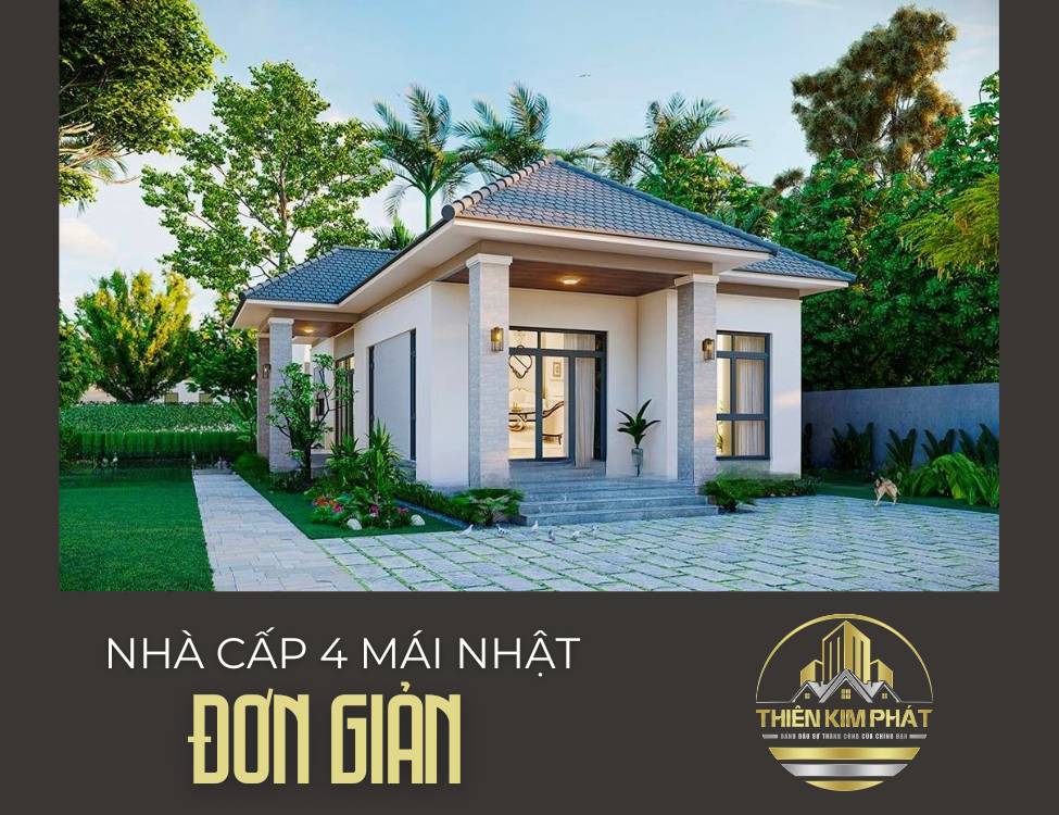 Nhà cấp 4 mái Nhật đơn giản