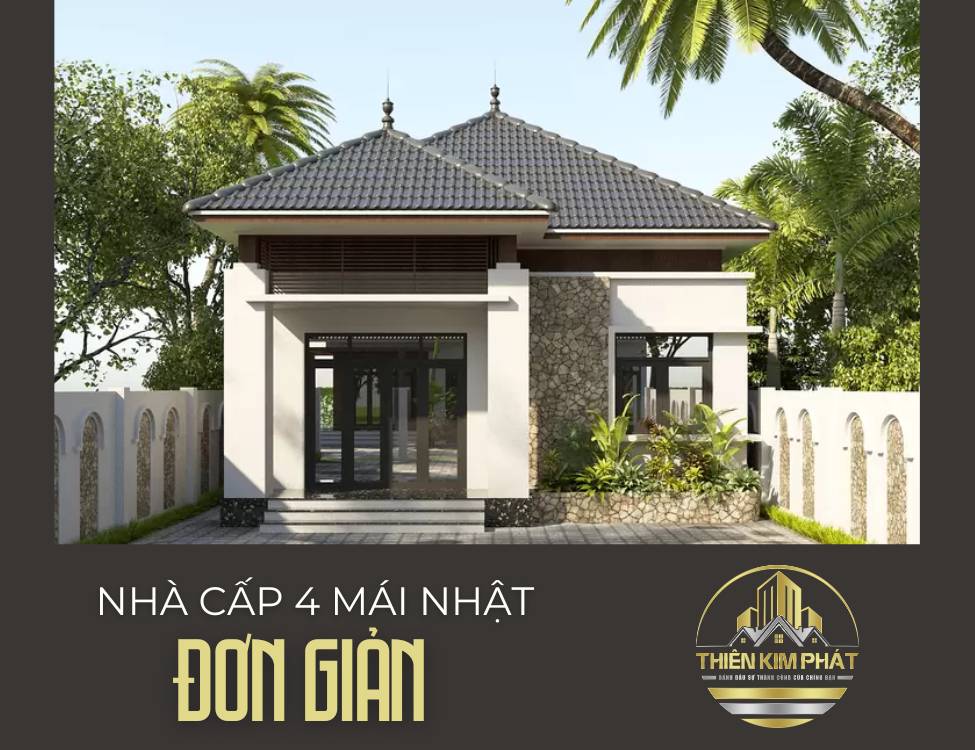 Nhà cấp 4 mái Nhật đơn giản