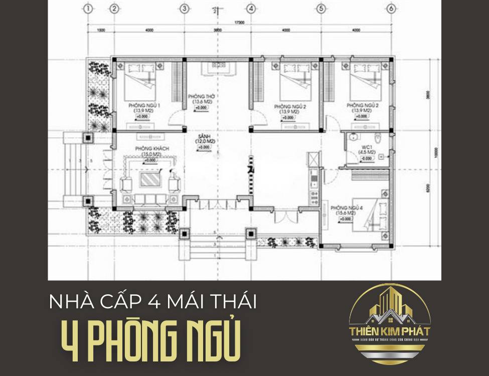 Nhà Mái Thái 4 Phòng Ngủ