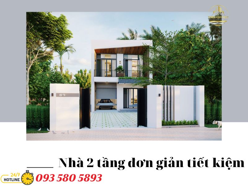 mẫu nhà 2 tầng đơn giản tiết kiệm